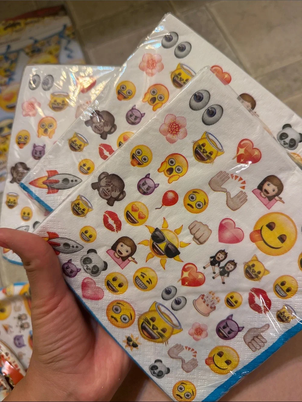 Yellow Emoji Party Supplies Set - Plates, Balloons, Banners & More